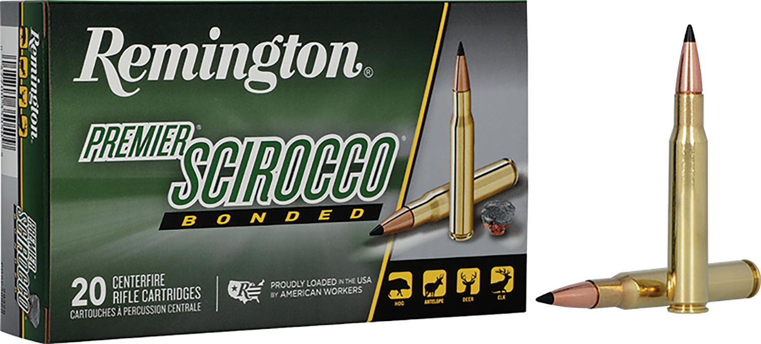 Remington Premier Scirocco Bonded Swift Scirocco II Bonded Polymer Tip 150 Grain 7mm Remington Mag 3110 fps 047700353906