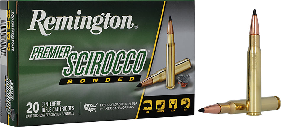 Remington Premier Scirocco Bonded Swift Scirocco II Bonded Polymer Tip 150 Grain 7mm Remington Mag 3110 fps 047700353906