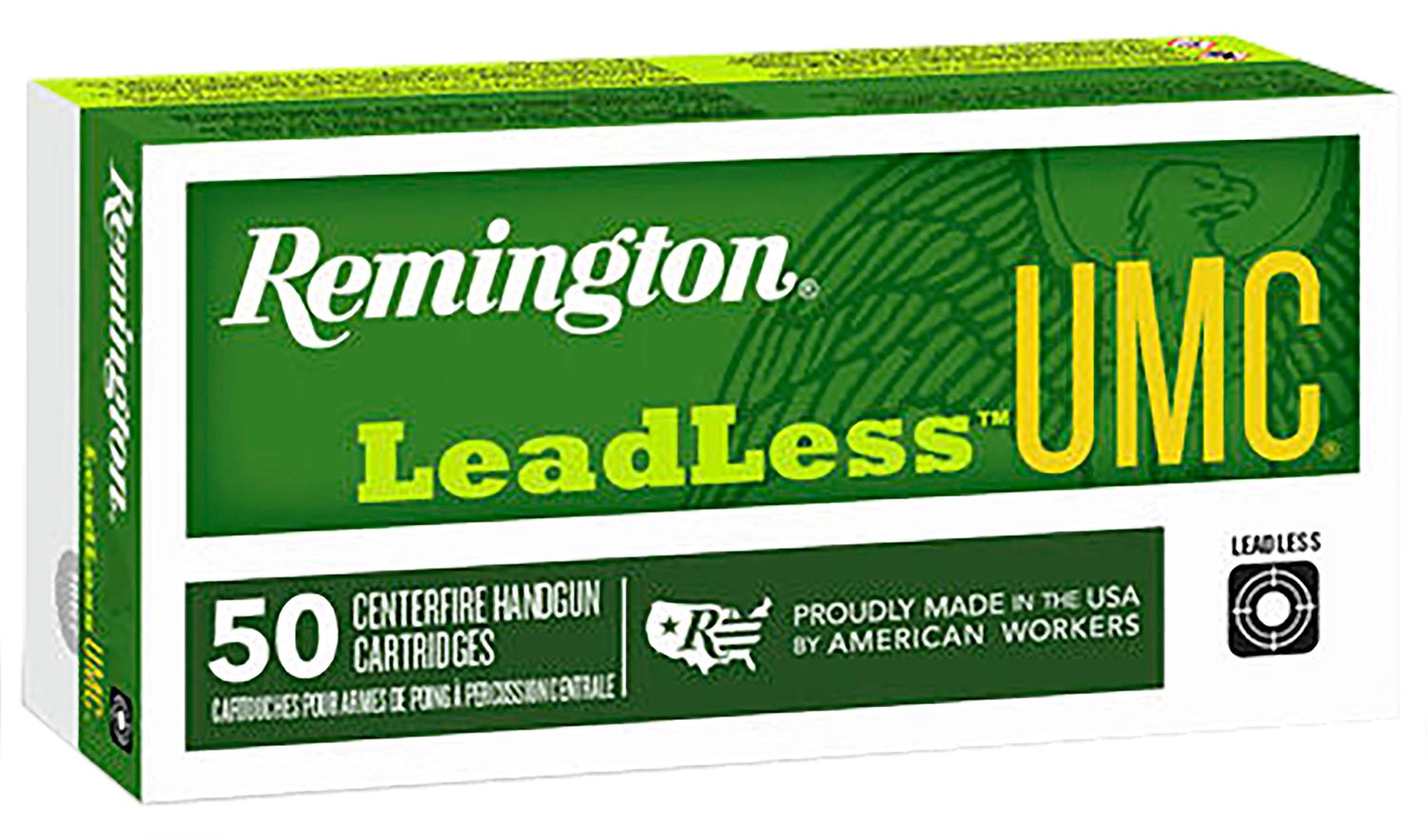 Remington UMC Leadless Flat Nose Enclosed Base 180 Grain .40 S&W 990 fps 047700355405