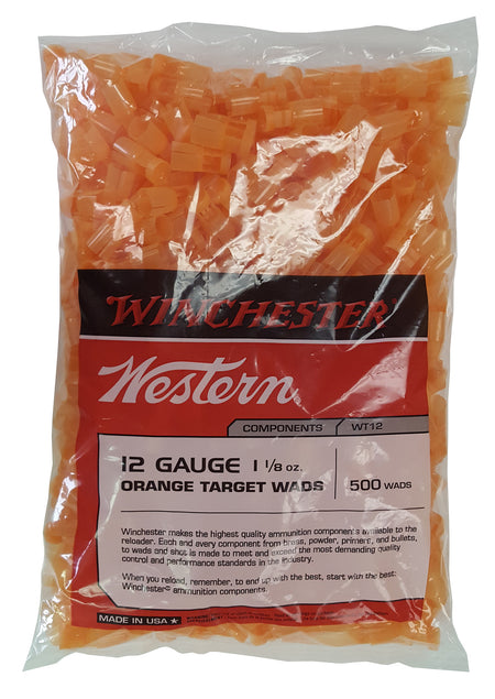 Winchester WT12 12 Gauge Orange Shotshell Wads 5000-Count Case