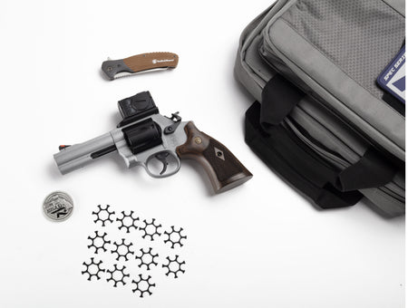 Smith & Wesson 14635 Model 686 SPEC R Bundle 357 Mag/38 Special +P 7 Shot, 4.13" Titanium Cerakote PowerPort Stainless Steel Vented Barrel & Frame, Black PVD Cylinder, Checkered Wood Grip, Aimpoint Ac