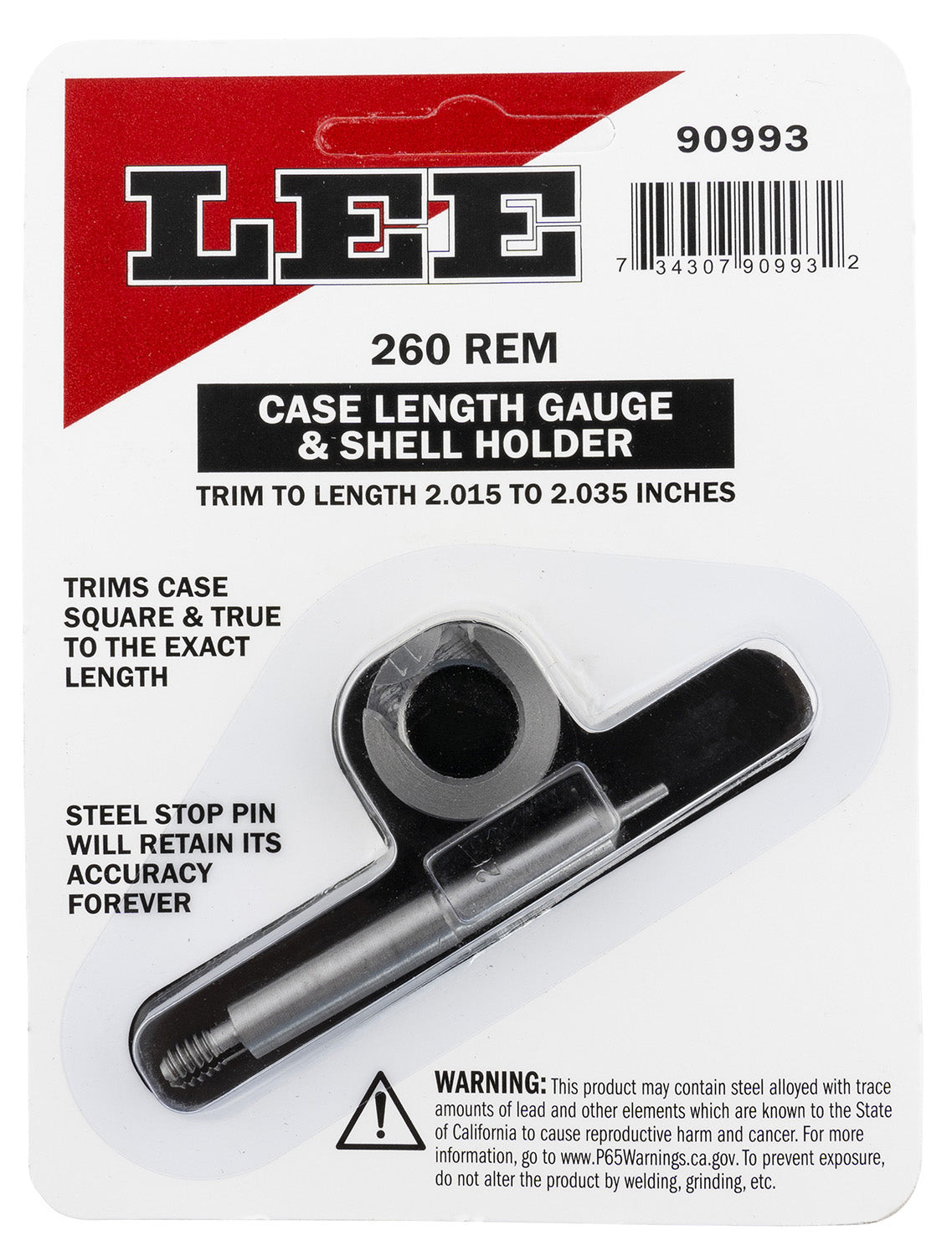 Lee 90993 Case Length Gauge for 260 Rem