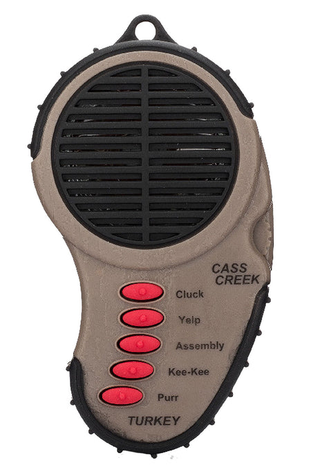 Cass Creek 969 Ergo Electronic Turkey Hunting Call with Belt Clip, Brown Plastic