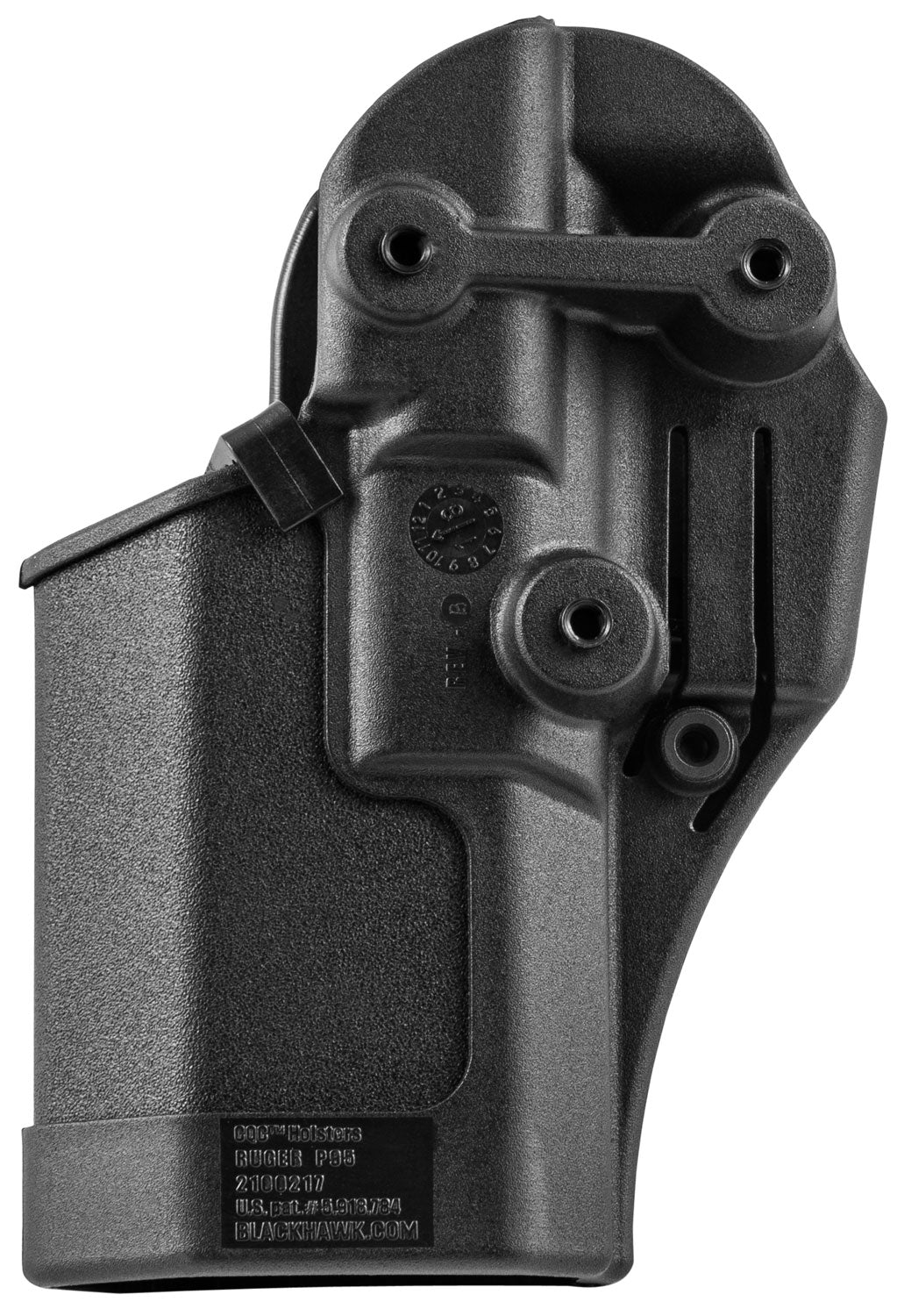 Blackhawk Serpa CQC OWB Holster Size 12 Matte Black Polymer with Belt Loop and Paddle for Ruger P95 Right Hand