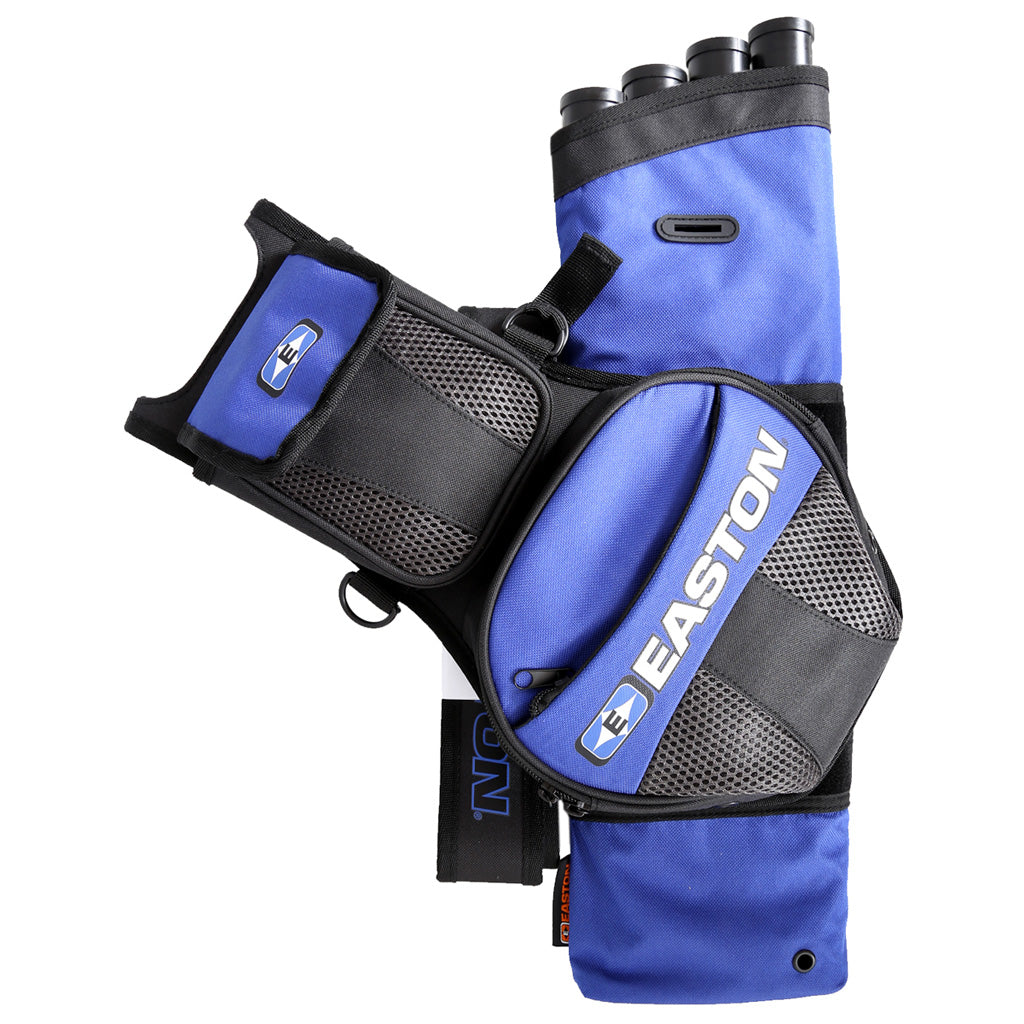 Easton Flipside Ambidextrous 4-Tube Hip Quiver Blue High Denier Poly