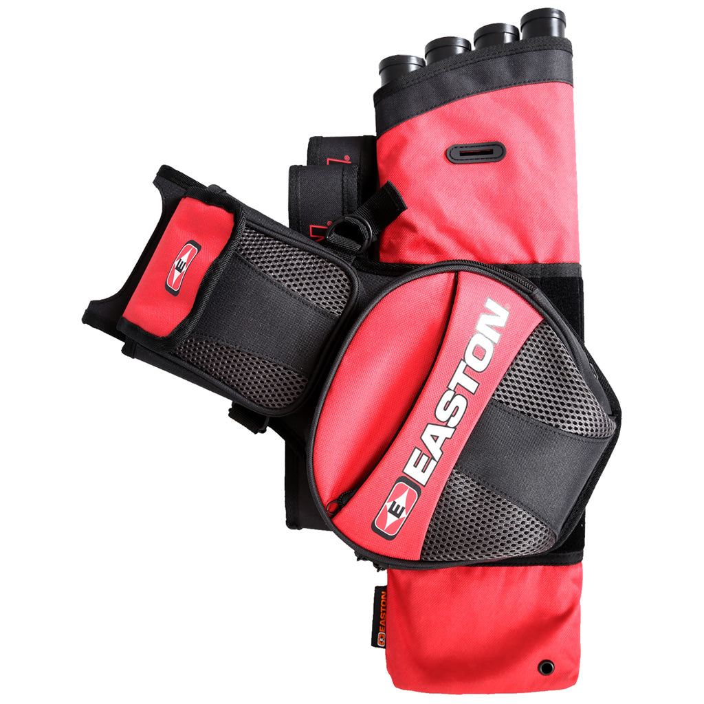 Easton Flipside Ambidextrous 4-Tube Hip Quiver Red High Denier Poly
