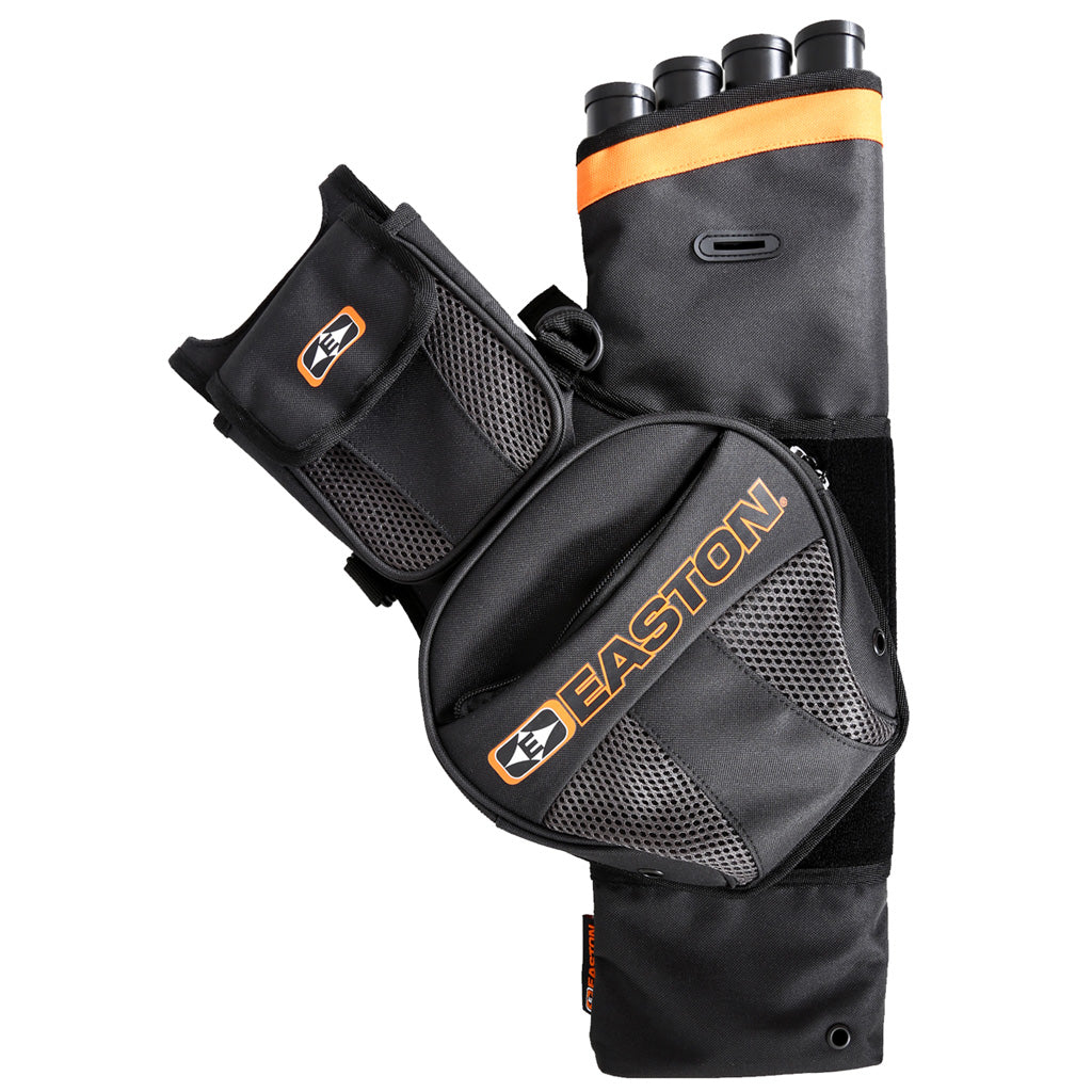 Easton Flipside Ambidextrous 4-Tube Hip Quiver Black High Denier Poly