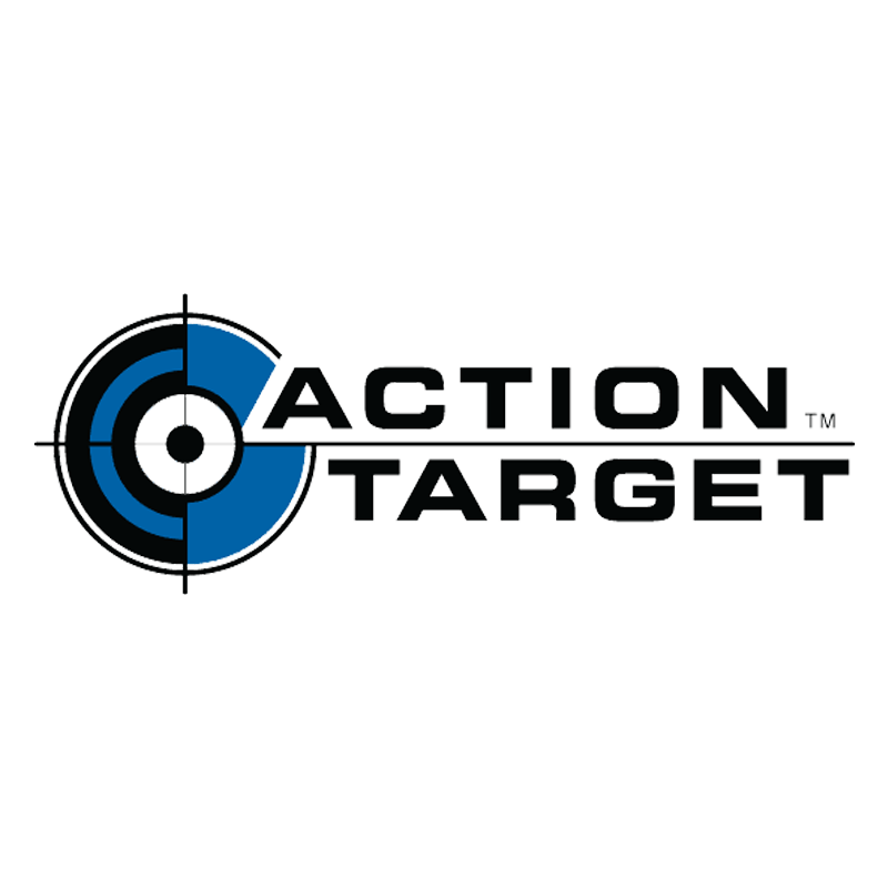 Action Target, VTAC-P, Viking Tactics Double Sided Advanced Training Target, Marksmanship Side Has 4 SR-1C Bulls-Eye Target w/1" Square Sighting Grid, Silhouette Side w/Visible Skeleton, Black/White, 23"x35", 100 Per Box
