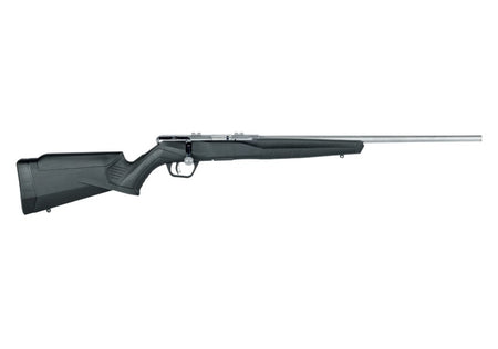 Savage Arms 70502 B Series FVSS Full Size 22 WMR 10+1 21" Matte Button Rifled Barrel, Matte Drilled & Tapped Stainless Steel Receiver, Matte Black Fixed Synthetic Stock, Right Hand