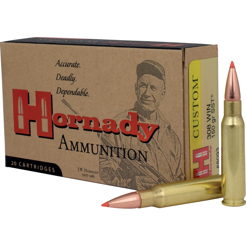 Hornady Custom Super Shock Tip 150 Grain .308 Win / 7.62x51mm 2820 fps 090255380934