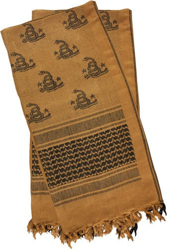 Red Rock Coyote Black Don't Tread on Me Tactical Shemagh Wrap
