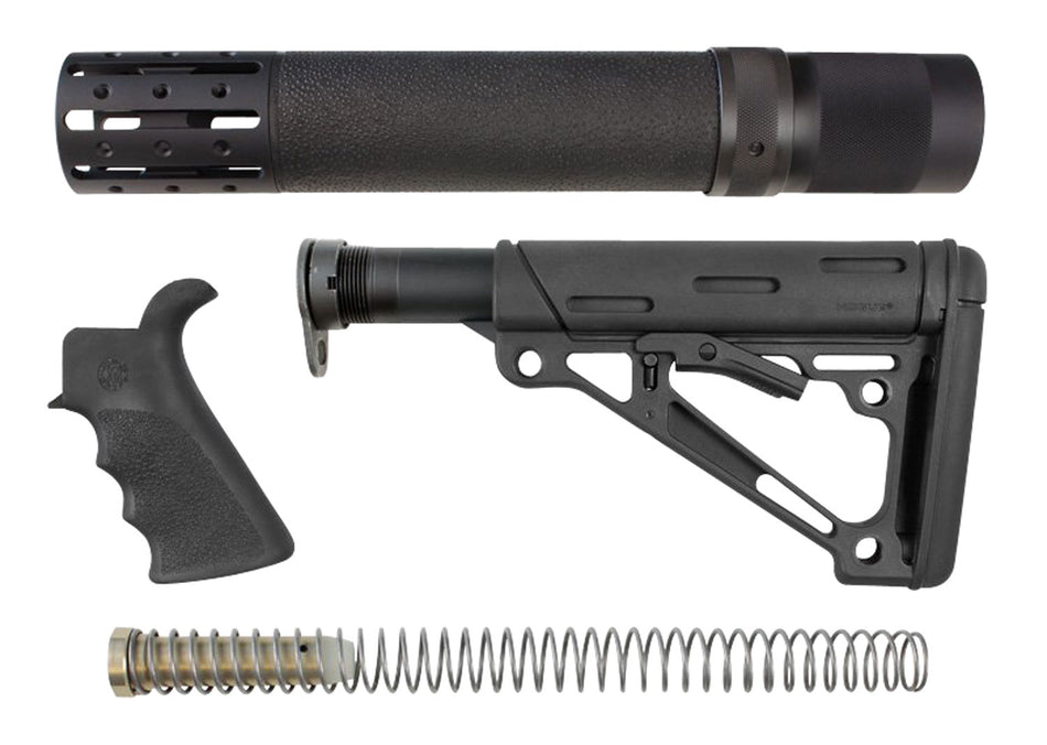Hogue OverMolded Black Synthetic AR-15/M16 Stock Kit with Rifle Forend and Beavertail Grip