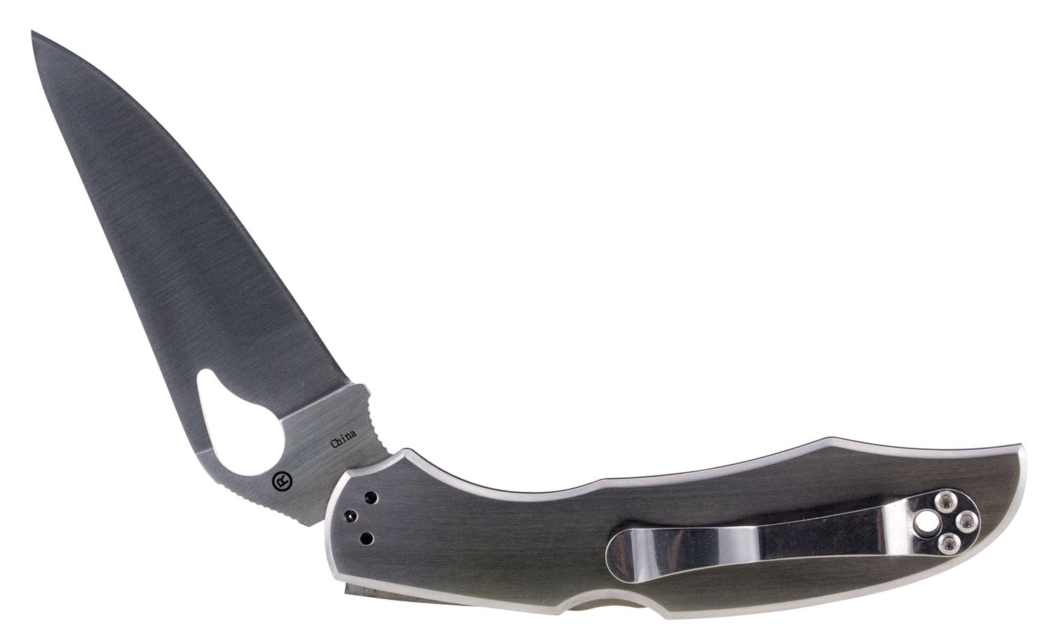 Spyderco BY03P2 Byrd Cara Cara 2 Folding Knife 3.75" 8Cr13MoV Plain Edge Spear Point SS Blade Stainless Handle