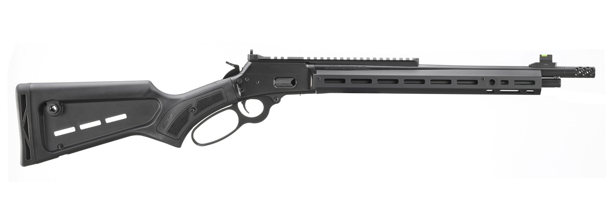 Marlin 70904 1894 Dark Series 357 Mag/38 Special 8+1 16.17" Satin Black Threaded Barrel, Satin Black Picatinny Rail Alloy Steel Receiver, M-LOK Handguard, Cheek Riser & M-LOK Slots Black Polymer Stock