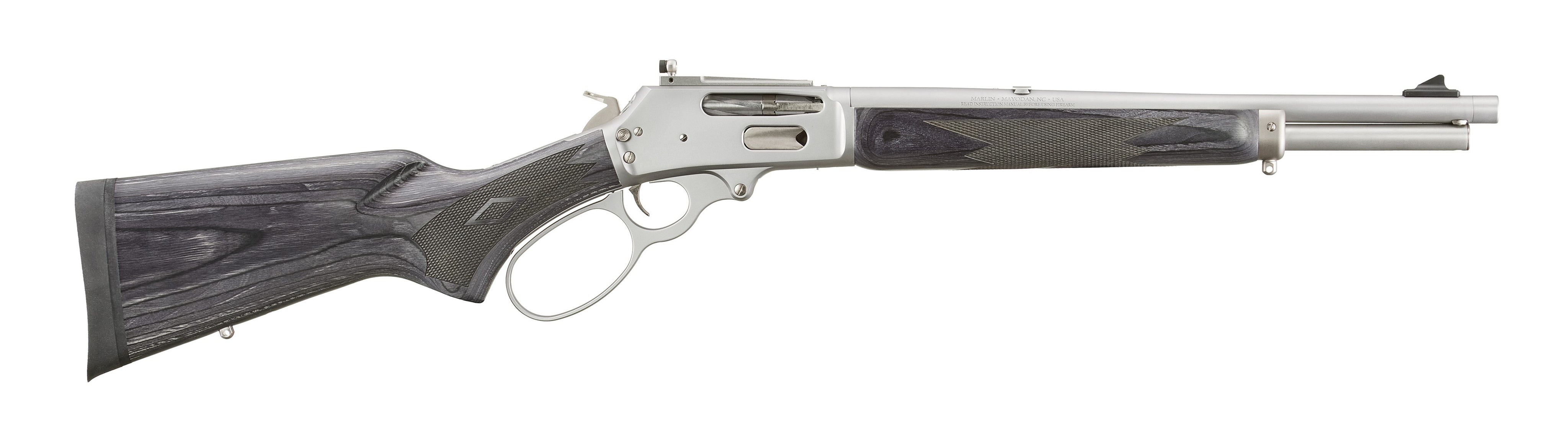 Marlin 70506 336 Trapper Full Size 30-30 Win 5+1 16.17" Satin Steel Threaded Barrel, Satin Stainless Steel Receiver, Fixed Black Laminate Stock