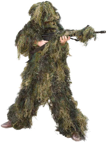 Red Rock 5-Pc Ghillie Suit Woodland Pattern Youth Medium Size