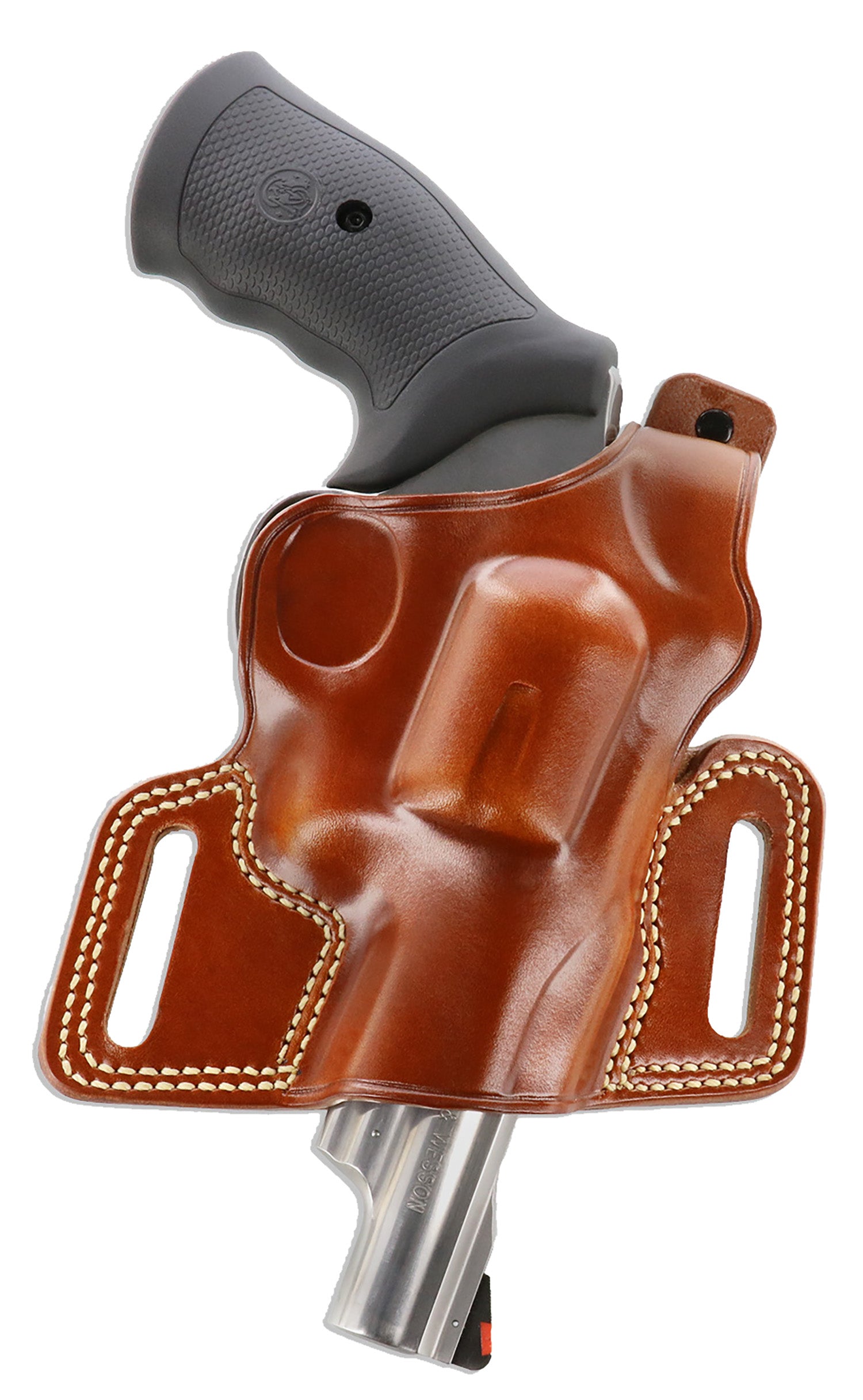 Galco SIL104 Silhouette Tan Leather OWB Holster Fits Ruger GP100 S&W L Frame 3-4.25" Barrel Right Hand