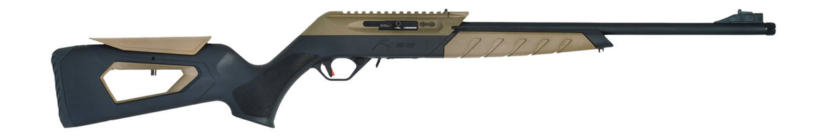 TriStar 60005 KR22 22 LR 10+1 18.60" Black Barrel, Picatinny Rail Receiver, Black/FDE Skeletonized w/Adj Comb Polymer Stock