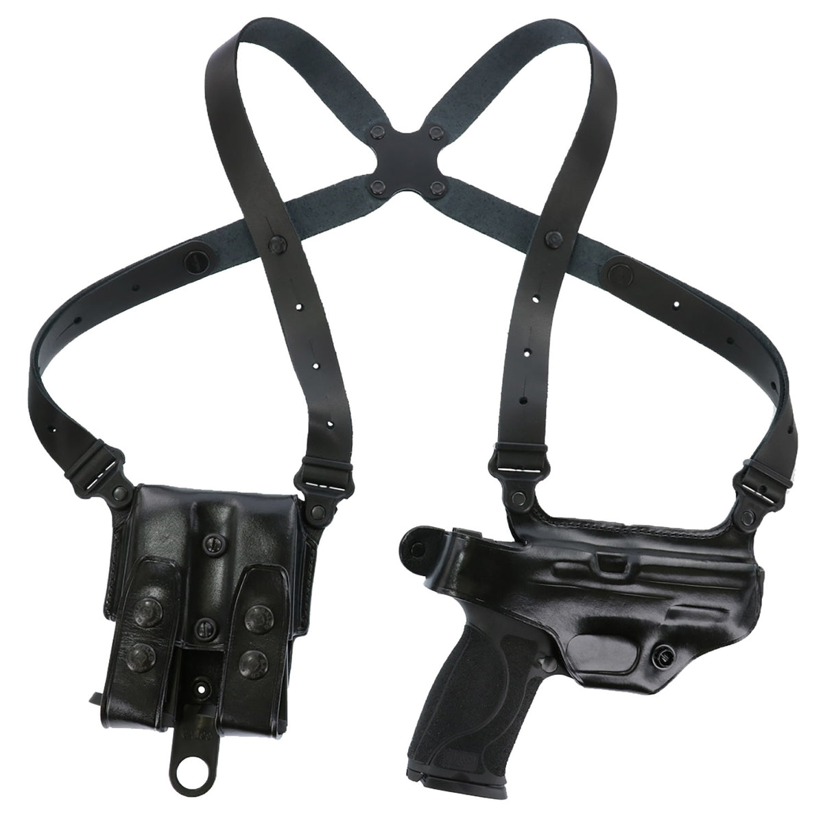 Galco MC212B Miami Classic Black Leather Shoulder Holster System 1911 3.50" Barrel Right Hand