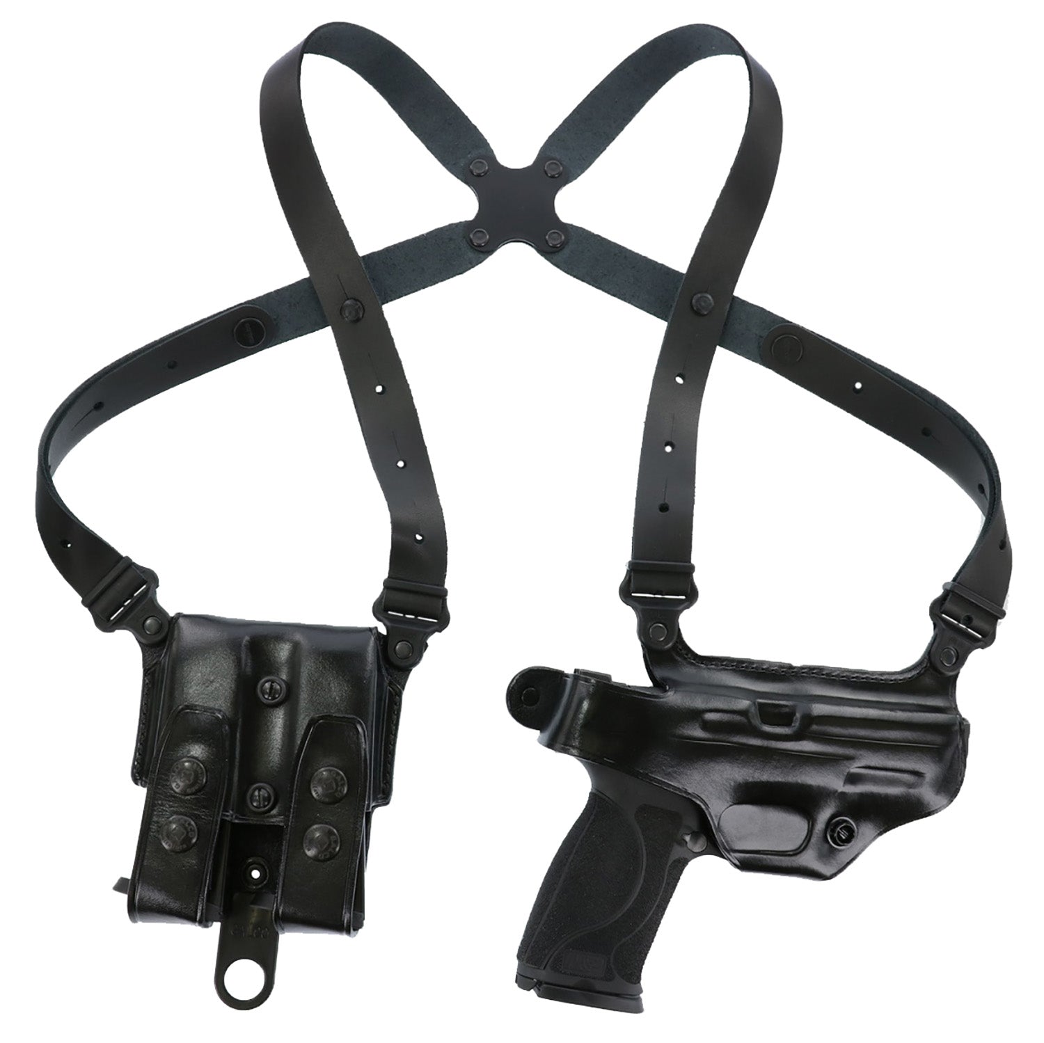 Galco MC212B Miami Classic Black Leather Shoulder Holster System 1911 3.50" Barrel Right Hand
