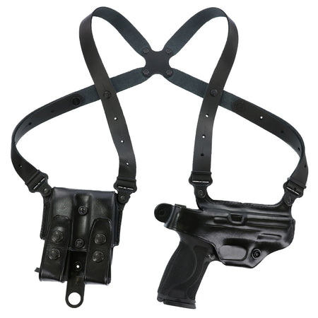 Galco MCII652B Miami Classic II Black Leather Shoulder Holster for Glock 43/43X S&W M&P Shield Right Hand