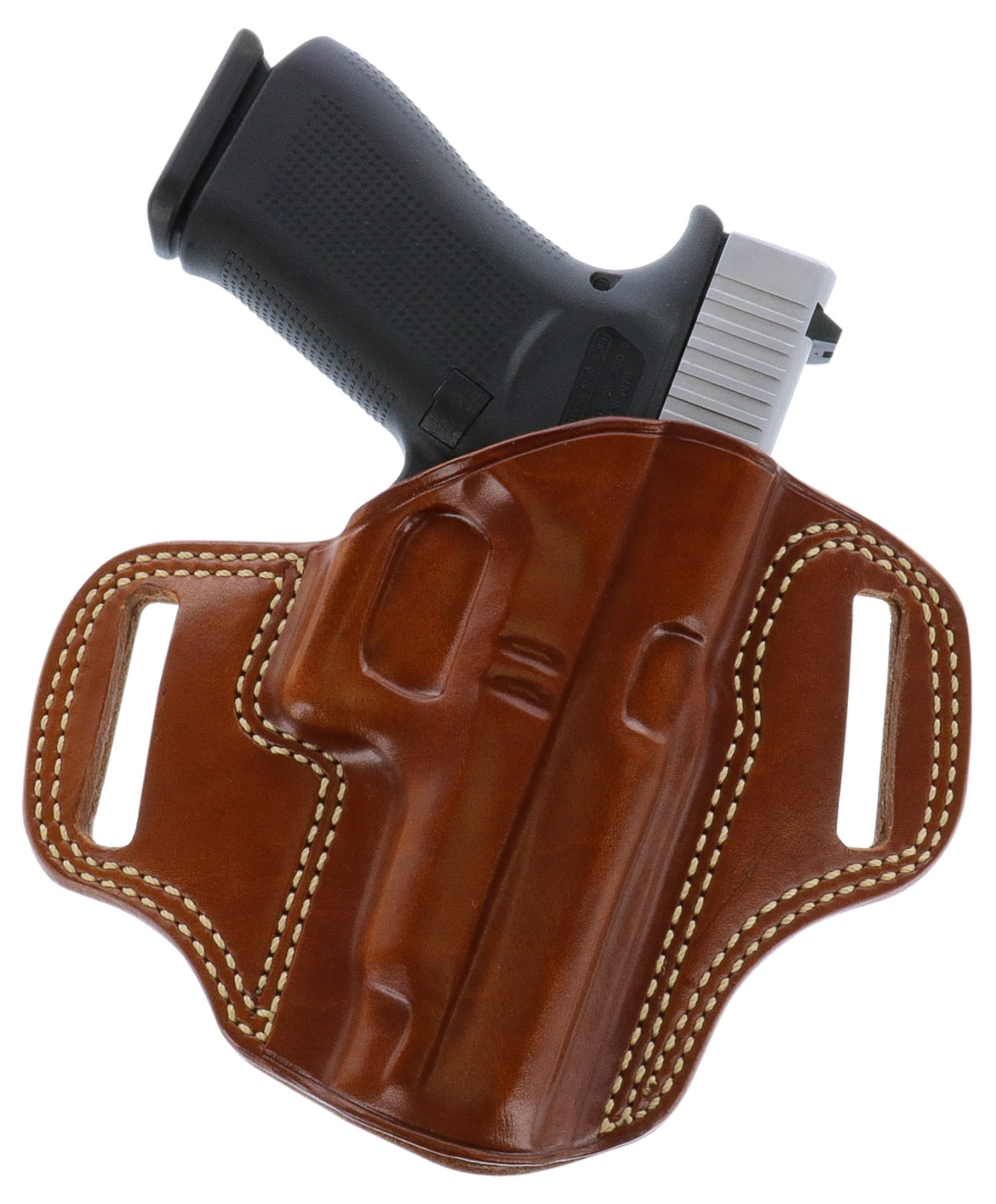 Galco CM226 Combat Master Tan Leather OWB Holster Glock 19/23 Gen2-5 CZ P-10C 1.75" Belt Right Hand