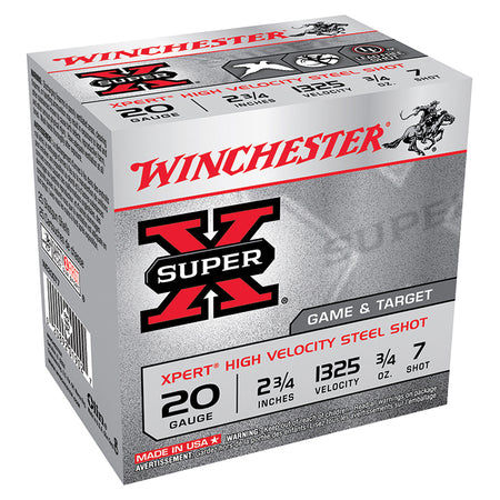 Winchester 20 Gauge Shotgun Ammo  2.75 in 3/4 oz #7