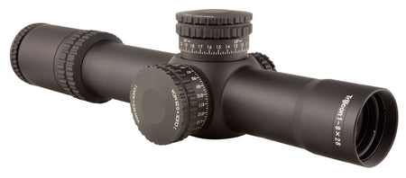 Trijicon AccuPower Rifle Scope 1-8x28mm 34mm FFP Illuminated Green Segmented Crosshair MOA Reticle - Black