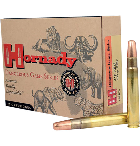 Hornady Dangerous Game Dangerous Game Solid 400 Grain .416 Remington Mag 2400 fps 090255826746