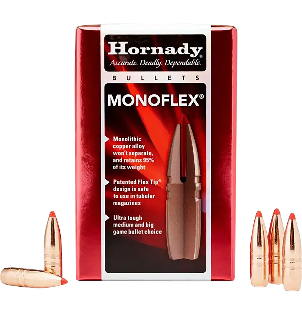 Hornady 45010 MonoFlex .458 Diameter 250 gr Flex Tip Bullet 50/Box