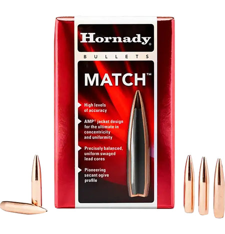 Hornady 27200 Match .277 Diameter 110 Grain Hollow Point Boat Tail 100ct