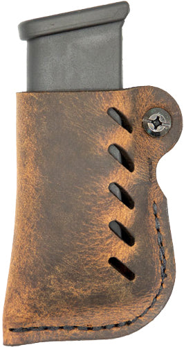 VersaCarry Single Stack OWB Leather Magazine Holder FlexVent Dis Brown