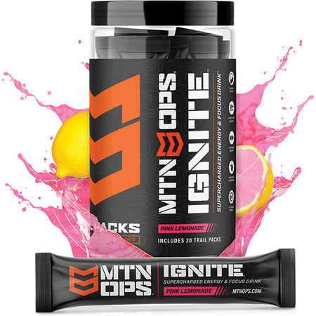 MTN OPS Ignite Pink Lemonade Energy and Focus Trail Packs 20 pk.