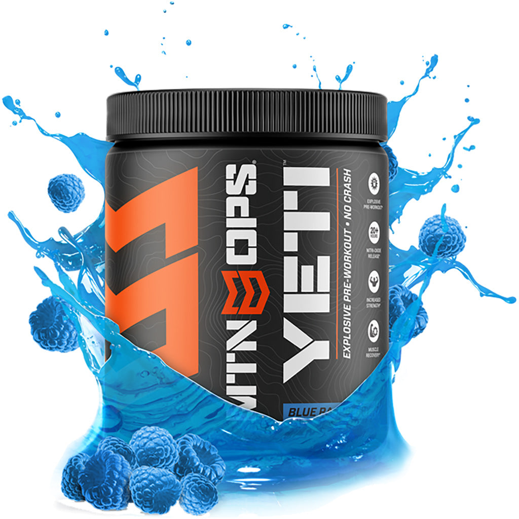 MTN OPS Yeti Preworkout Blue Raspberry Flavor Supplement