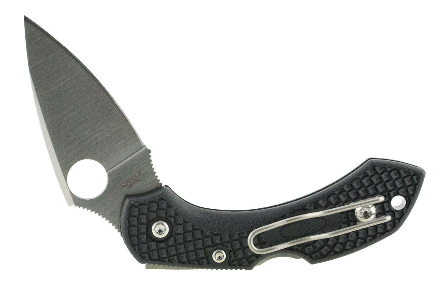 Spyderco C28PBK2 Dragonfly 2 Folding Knife 2.25" VG-10 Plain Edge Clip Point SS Blade Black FRN Handle
