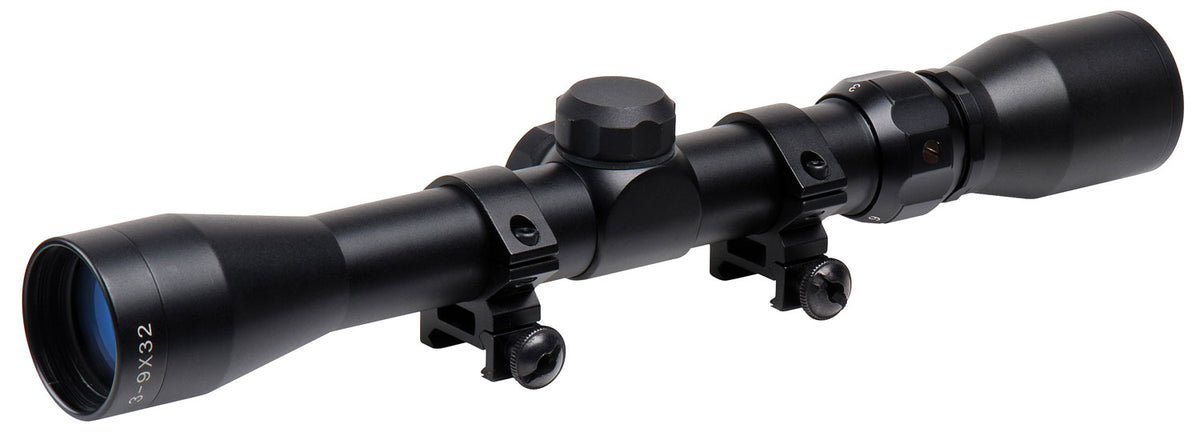 TruGlo Trushot 3-9x32mm Black 1" Tube Duplex Reticle Scope with 3/8" Rings TG-853932B