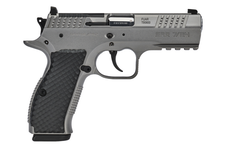 Sarsilmaz SAR7/24 7/24 9mm Luger 17+1 4.40" Stainless Barrel, Matte Stainless Steel Optic Cut/Serrated Slide, Matte Stainless Steel Frame w/Beavertail & Picatinny Rail, Black Polymer Grip