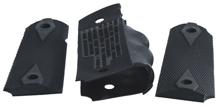Pearce Grip PGM1911 1911 Government Modular Grip System with Finger Groove Insert Black Rubber
