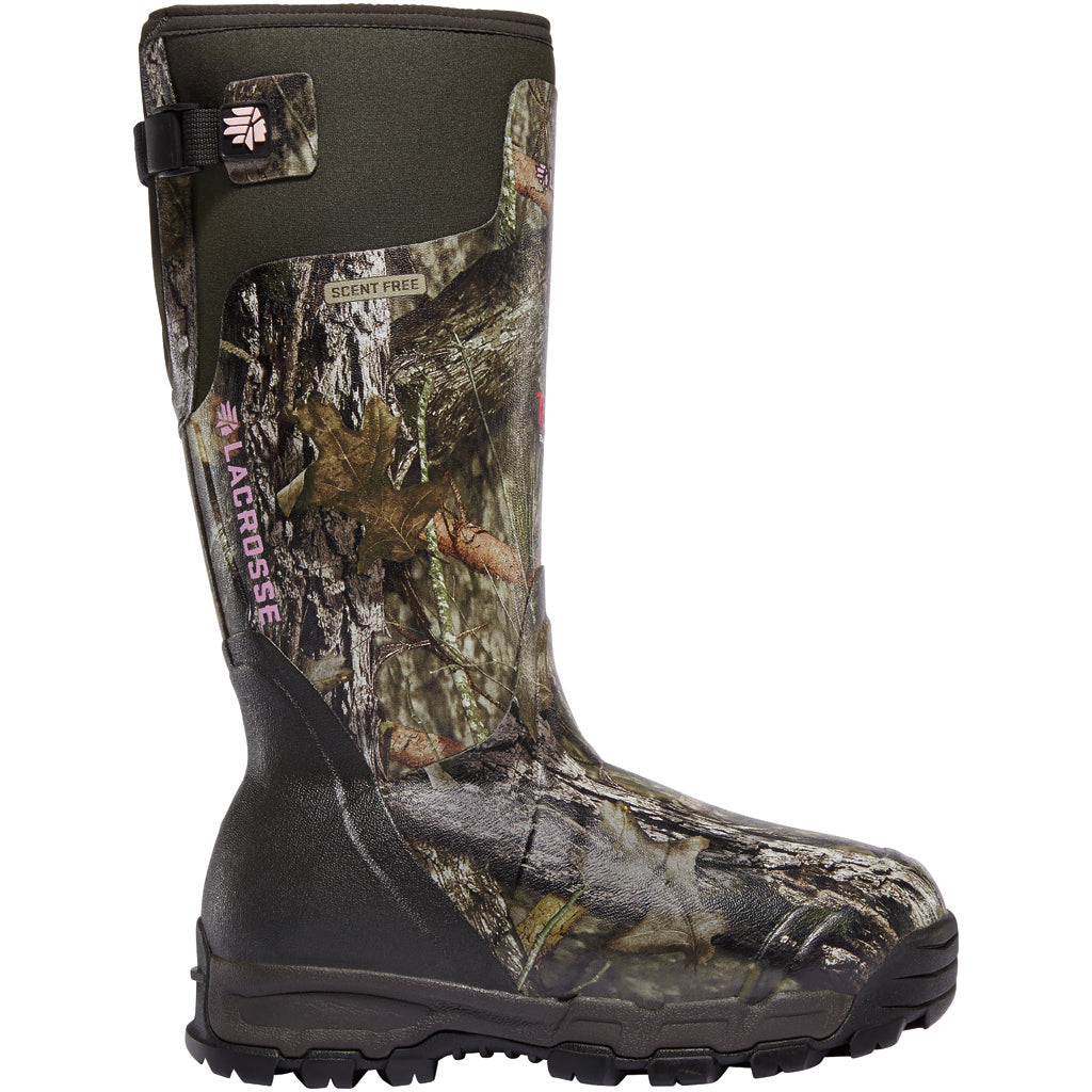 LaCrosse Womens Alphaburly Pro Thinsulate Rubber Boot Mossy Oak Country 1600g Size 8
