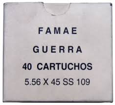 FAMAE 5.56x45mm 62 Grain SS109 FMJ (Full Metal Jacket)