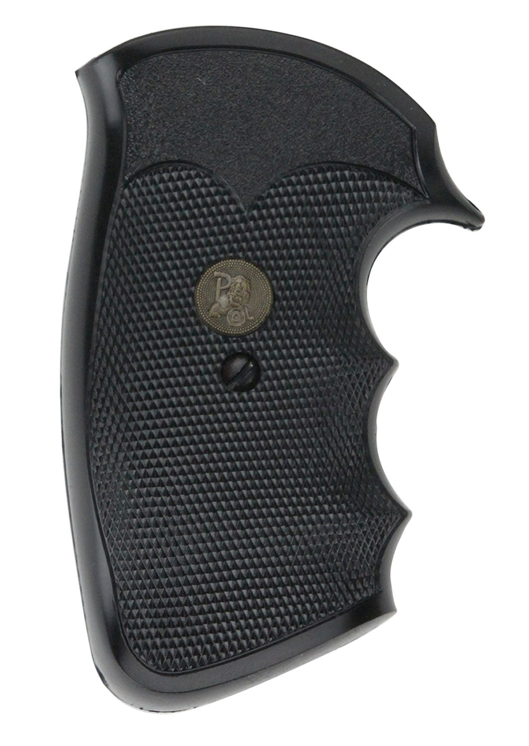 Pachmayr 02528 Checkered Black Rubber Gripper Grip with Finger Grooves for Colt Python & Trooper Revolvers