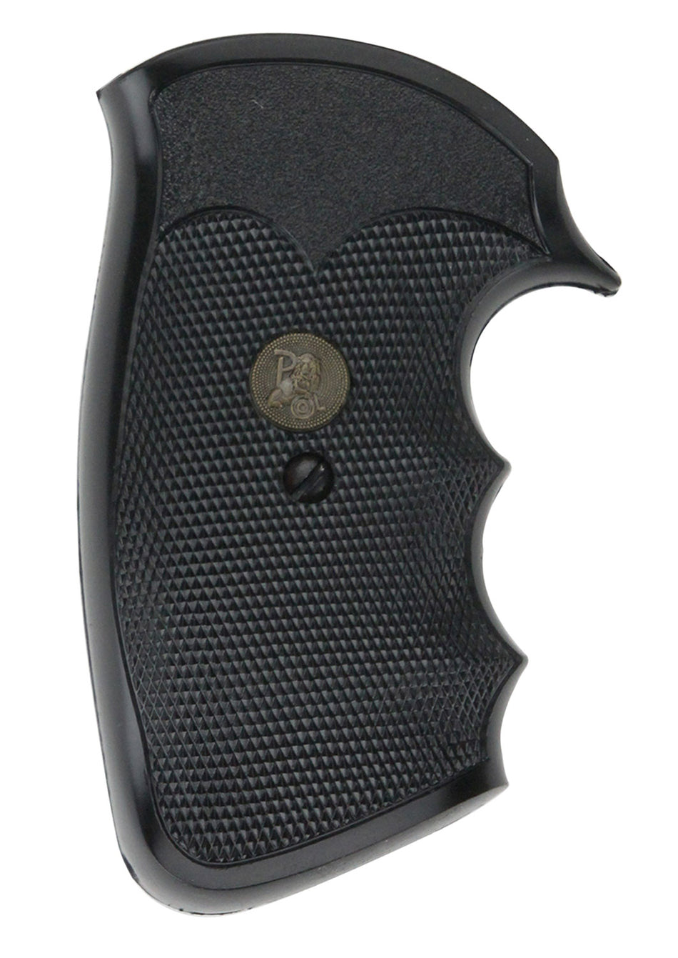 Pachmayr 02528 Checkered Black Rubber Gripper Grip with Finger Grooves for Colt Python & Trooper Revolvers