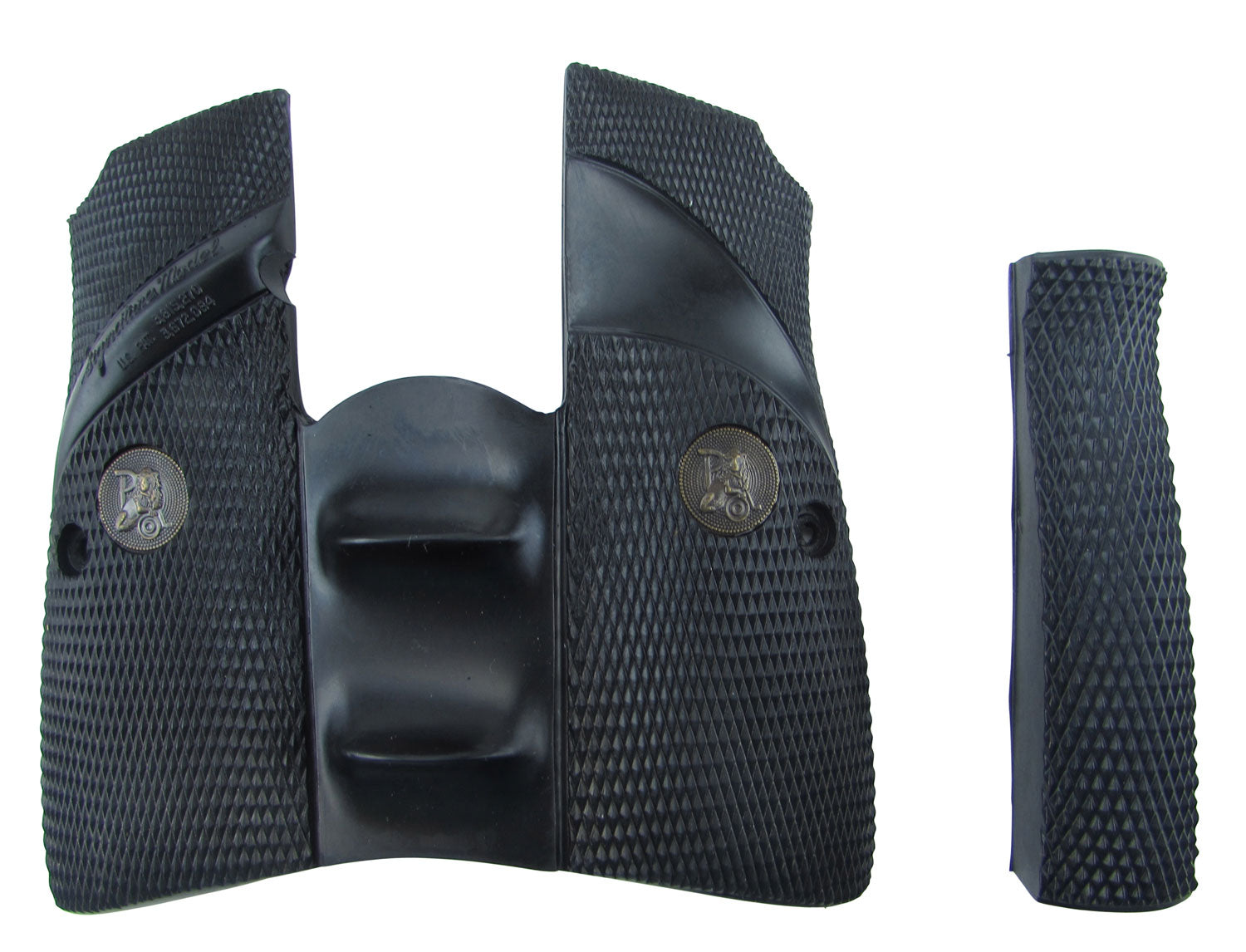 Pachmayr 03952 Checkered Black Rubber Signature Wraparound Grip for Browning Hi-Power Pistol