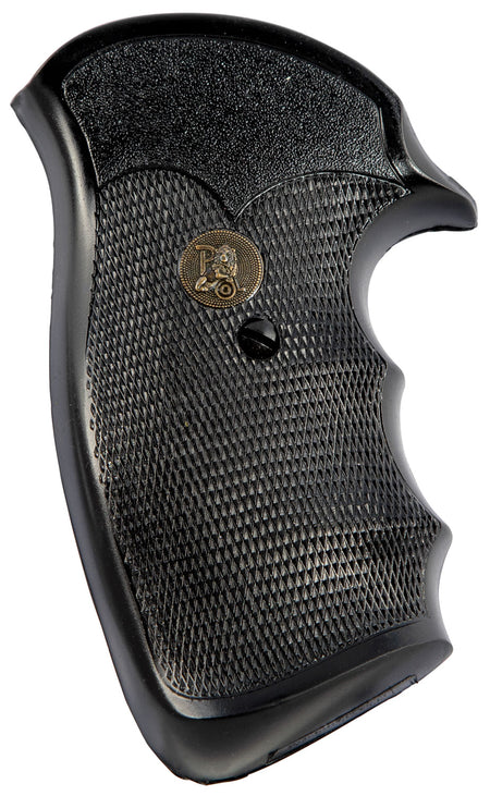 Pachmayr 03175 Checkered Black Rubber Gripper Grip with Finger Grooves for Ruger Security-Six Revolver