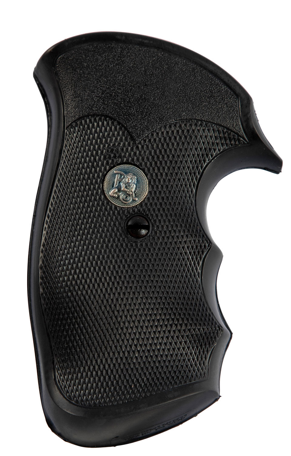 Pachmayr 05056 Checkered Black Rubber Decelerator Grip with Finger Grooves for Smith & Wesson N Frame Square Butt