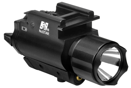 NcStar AQPFLS Red Laser & Flashlight Combo 200 Lumens Black Anodized Cree LED