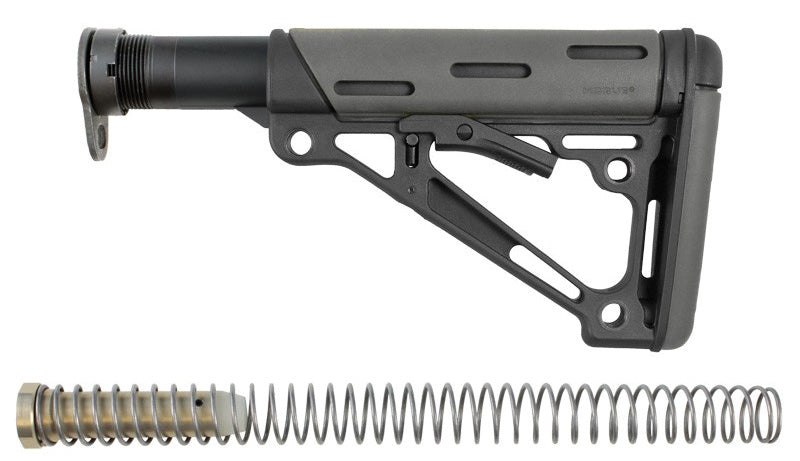 Hogue AR-15/M-16 OverMolded Collapsible Stock Assembly with MilSpec Tube, Grey
