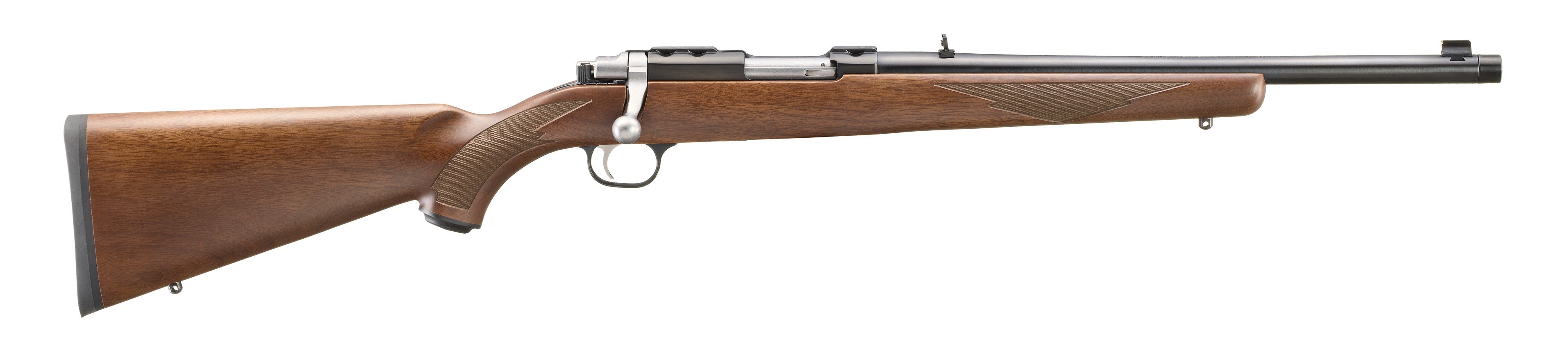 Ruger 7428 77/44 44 Rem Mag 4+1 16.60" Blued Threaded Barrel, Blued Alloy Steel Receiver w/Integral Scope Mount, American Walnut Fixed Wood Stock