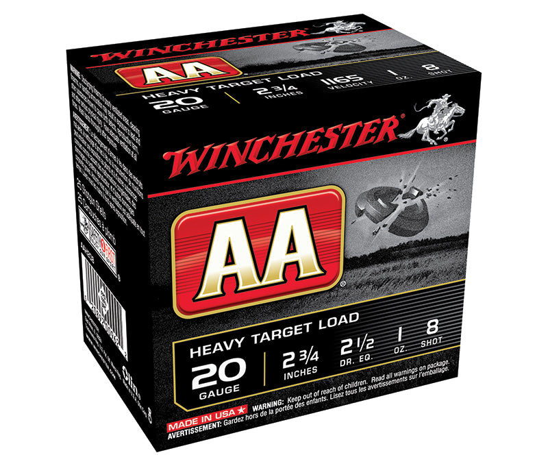 Winchester 20 Gauge Shotgun Ammo  2.75 in 1 oz #8