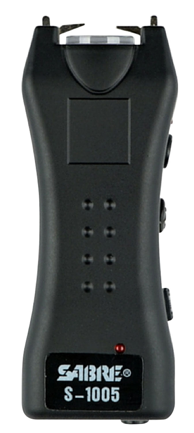 Sabre S1005BK Compact Stun Gun Black 120 Lumen LED Flashlight with Holster and Wrist Strap